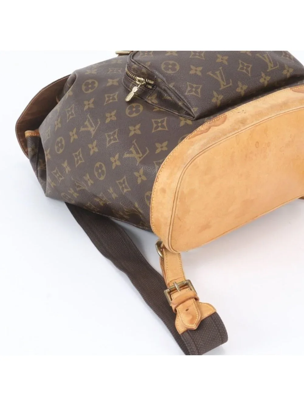 Louis Vuitton Monogram Montsouris GM Leather Backpack Shoulder Bag